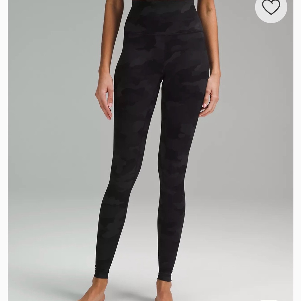 Lululemon Athletica Black Camo Leggings